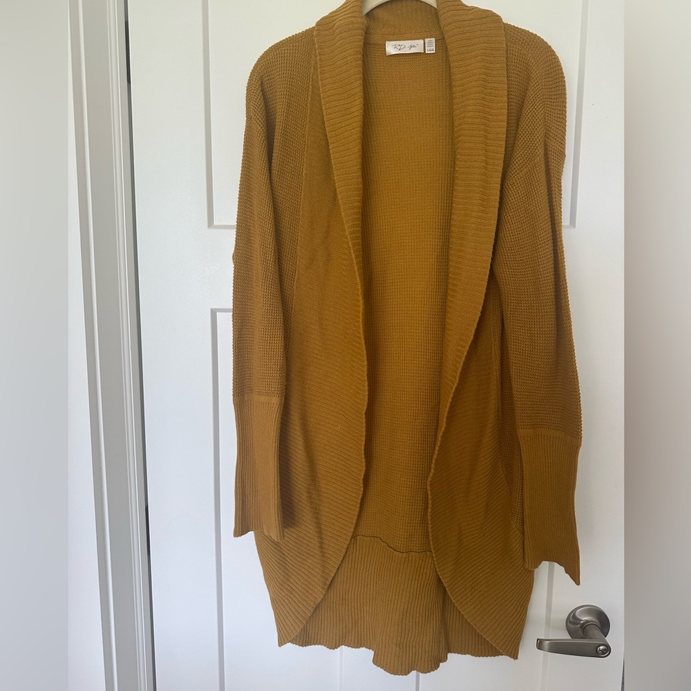 Mustard Yellow Open Front Cardigan